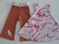 Pink Sparrows Reversible Pinafore & Interlock Wool pants set