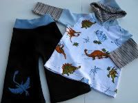 Dinosaur L/S Hoodie & Interlock pants set
