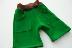 Grass Wishes in my Pocket -  Large Interlock Wool Shorties