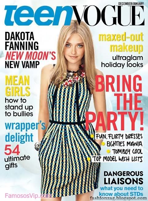 Dakota 2 Dakota Fanning Deslumbrante en Teen Vogue   Diciembre 2009.