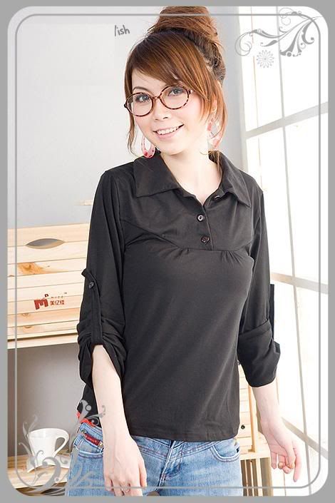 Foldable Sleeve Blouse (483)