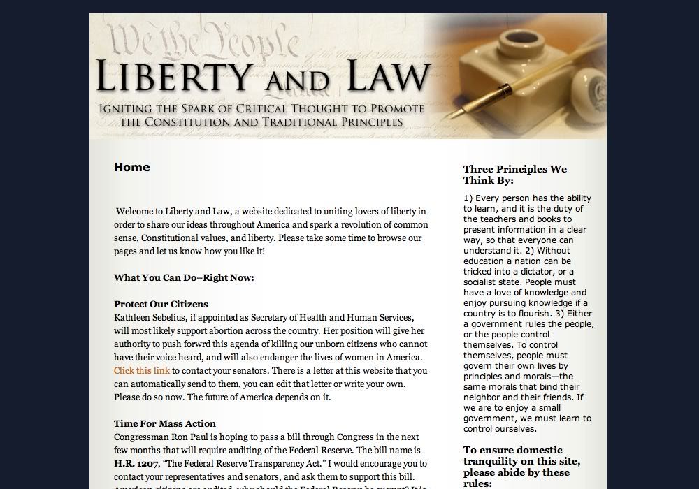 Liberty &amp; Law Header