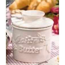 White Floral Butter keeper