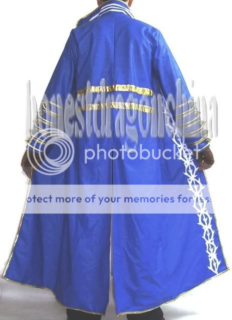 Devil May Cry III Dante Man Coat cosplay costume Blue  