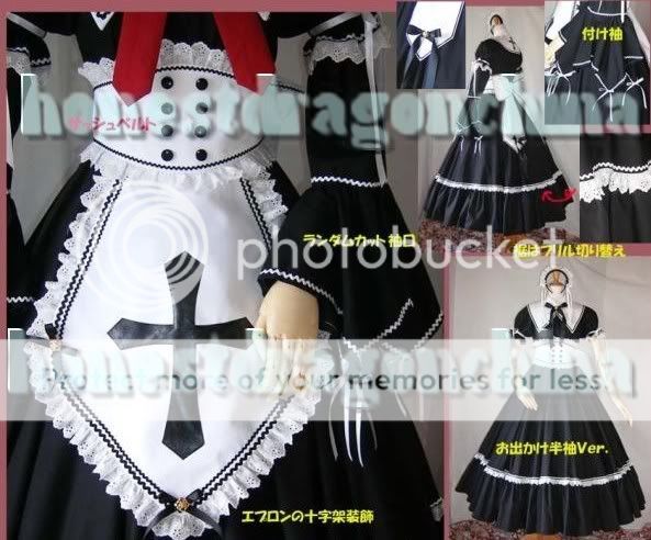 Gothic Lolita Home Maid Sissy Dress costume Cosplay C3  