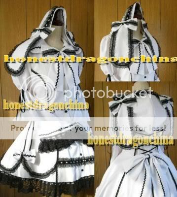 Gothic Lolita Cosplay Kleid weiß Maßanfertigung B6