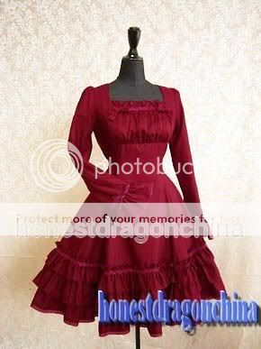 Gothic Lolita Dress Cosplay costume Red Custom Made RL1  