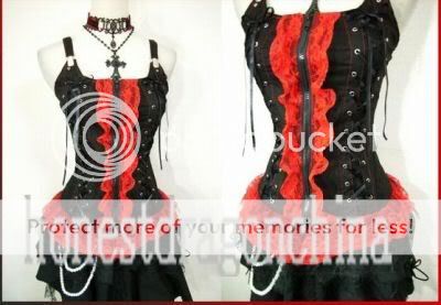 Gothic Lolita cosplay Punk costume Black Red Custom BR2  