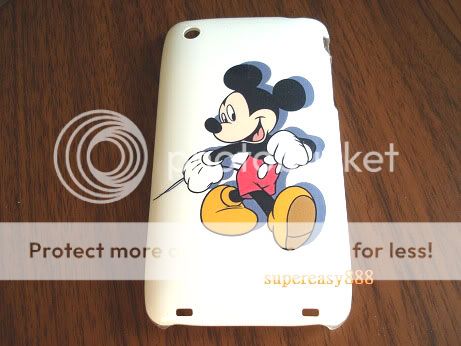 White Disney mickey mouse hard case back cover for IPhone 3G 3GS 